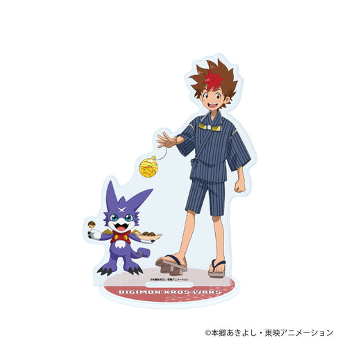 『デジモンクロスウォーズ』アクリルスタンド01/明石タギル&ガムドラモン(描き下ろしイラスト)